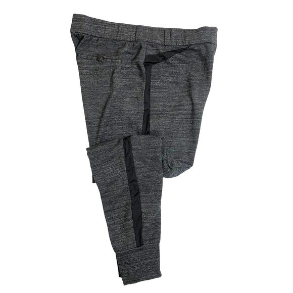 Halston Heritage  Gray Sweatpants Joggers Black Tuxedo Stripe XL - Picture 3 of 6
